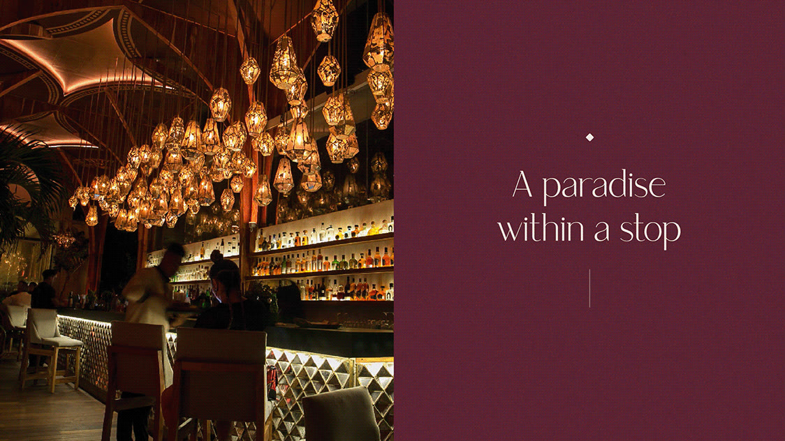 A paradise within a stop — Bar interior y concepto