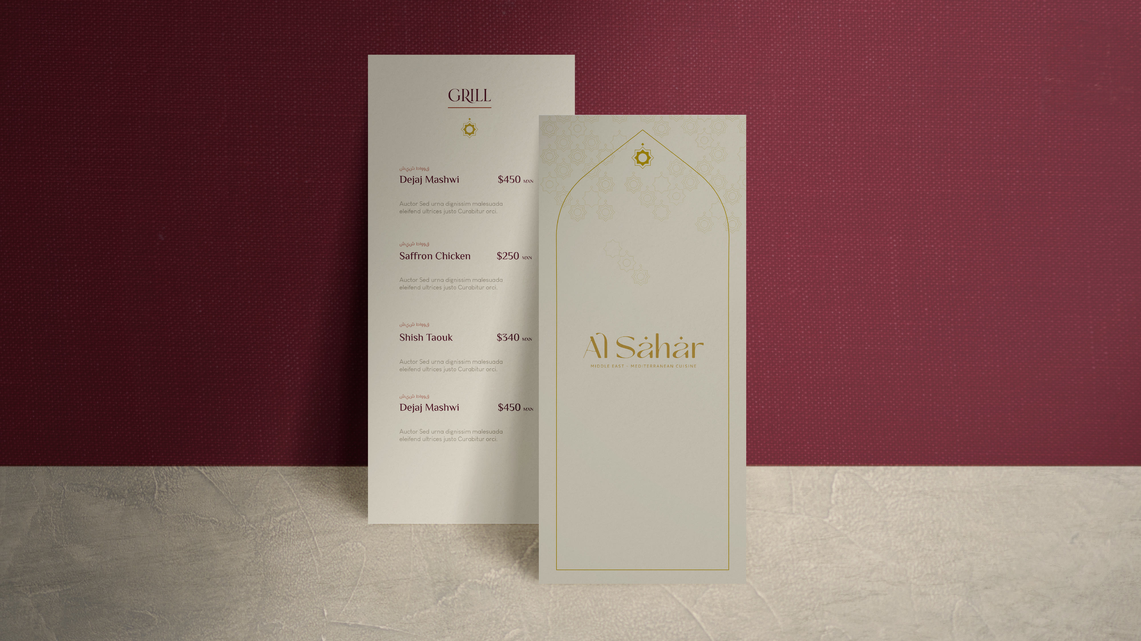 Diseño editorial de menú — Grill