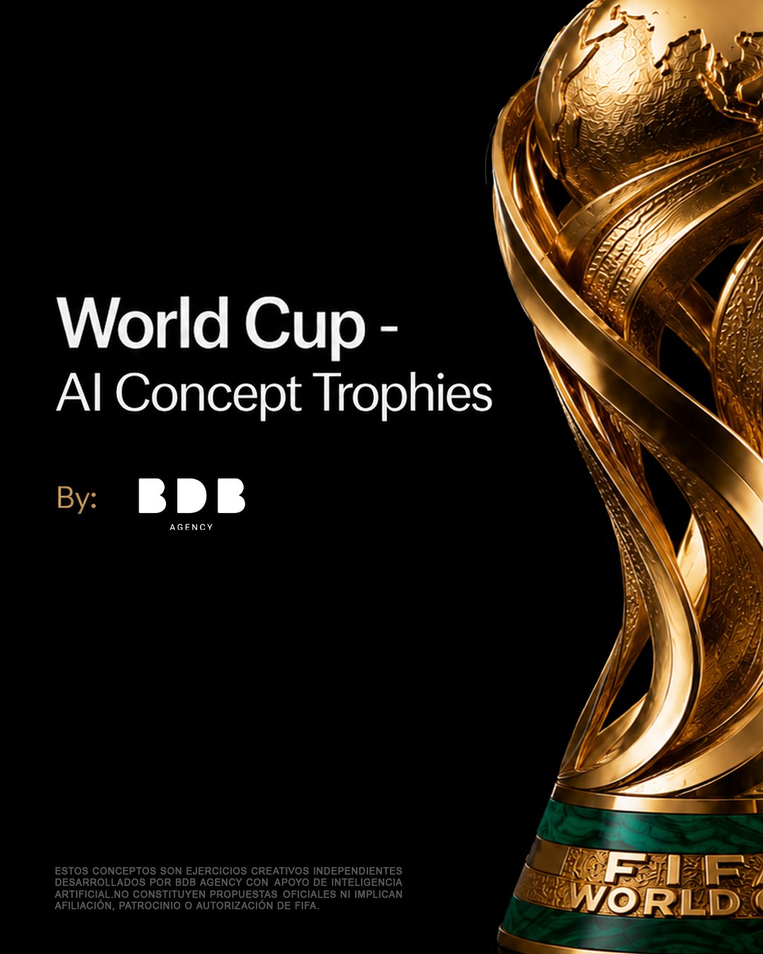 ¿Cómo podría ser el próximo trofeo del Mundial? Cinco conceptos creados con inteligencia artificial