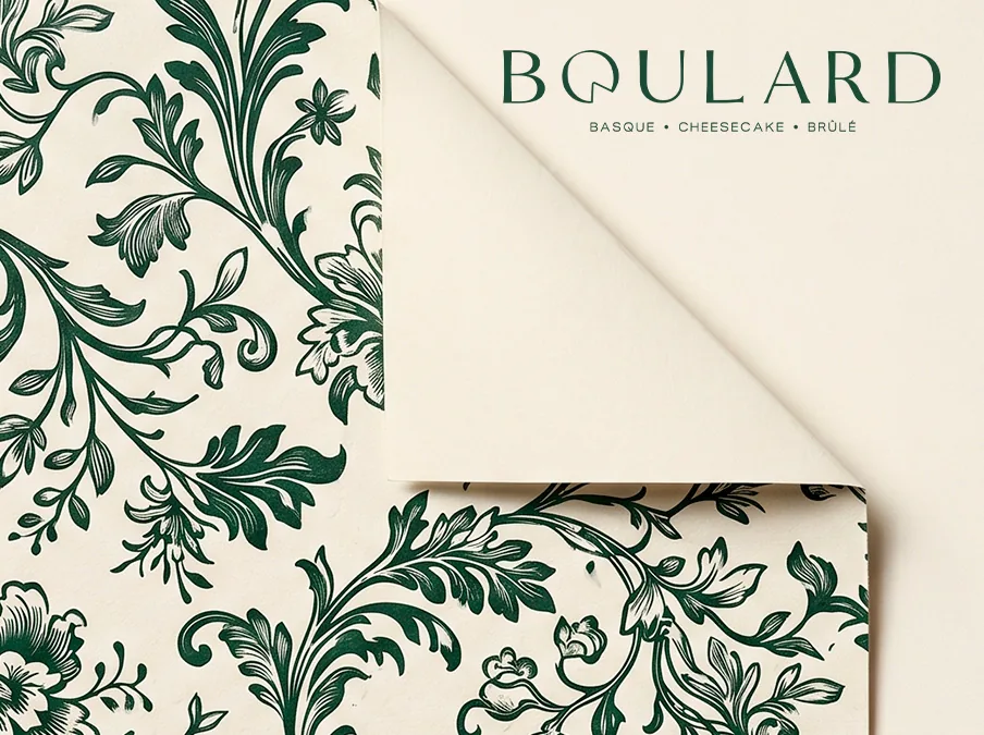 Papel de envolver con patrón floral — Identidad Boulard