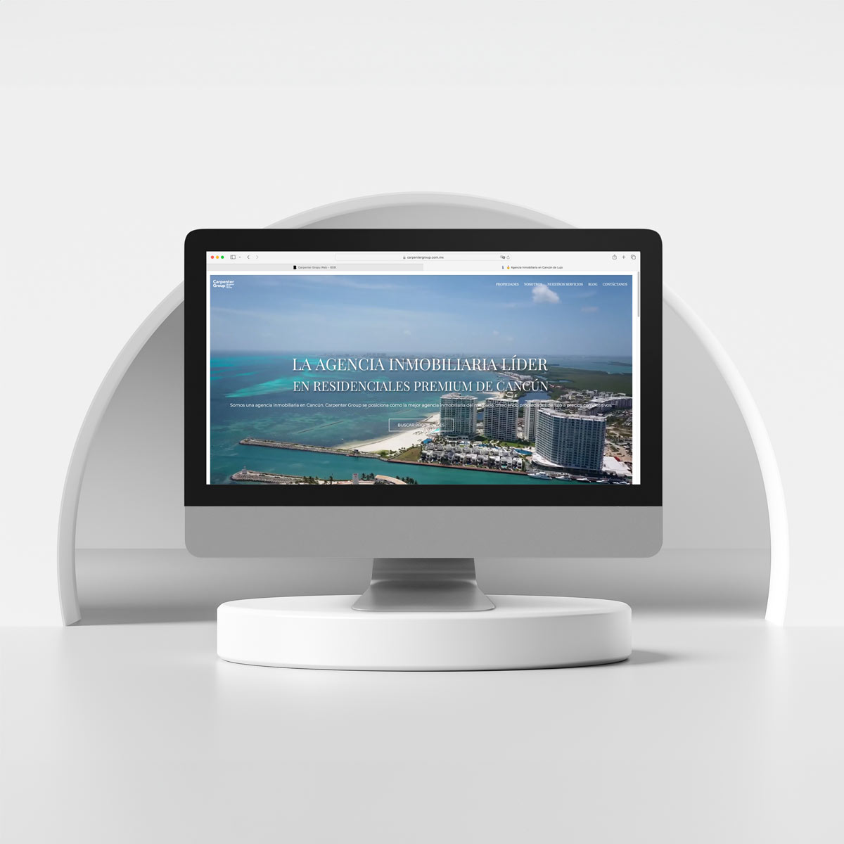 Diseño web premium — vista desktop