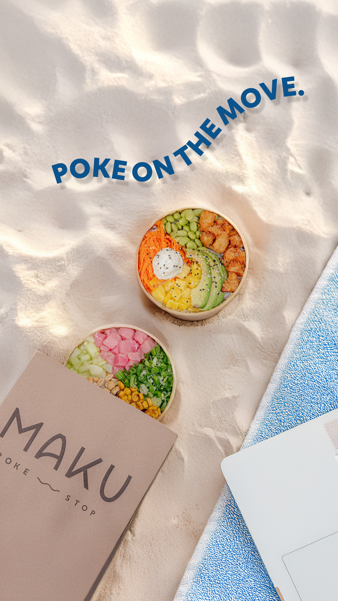 Poke on the move — Bowl en la playa