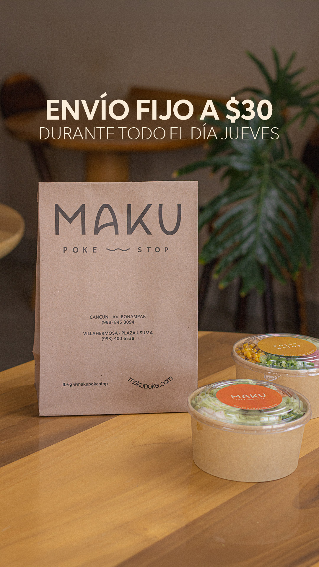 Promo — Envío fijo a $30 durante todo el día jueves