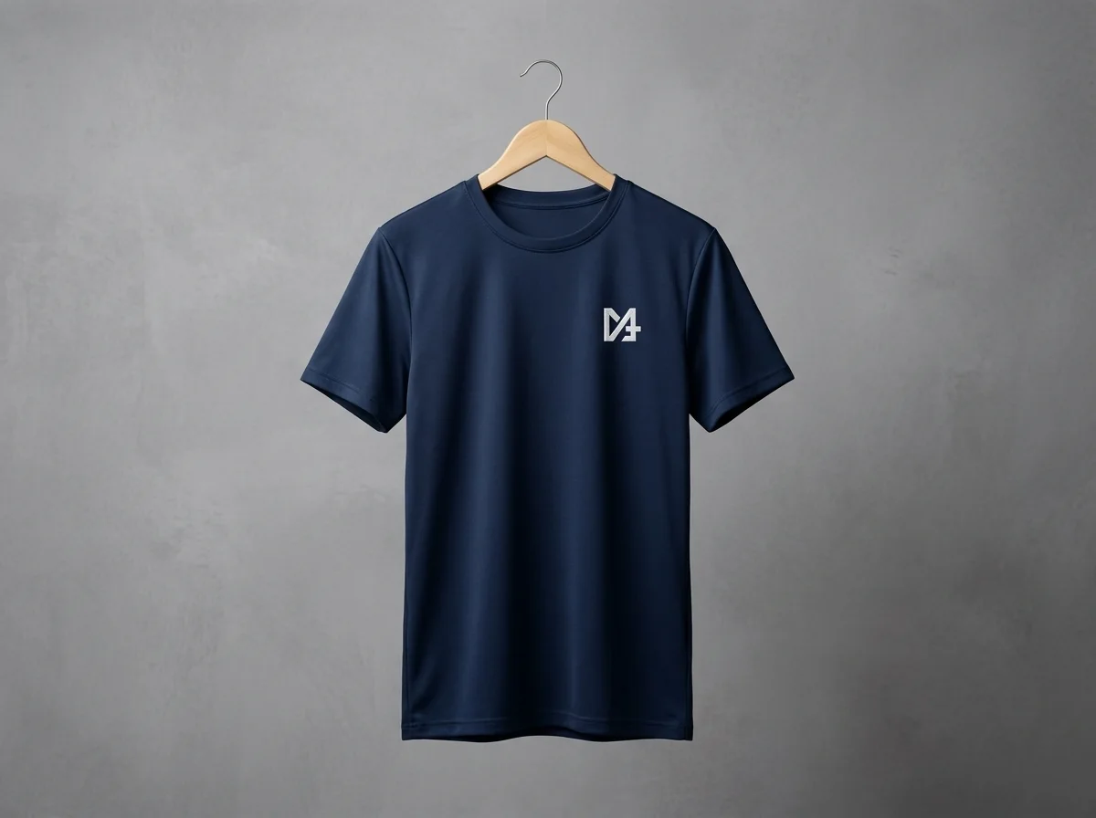 Playera técnica con bordado de pecho